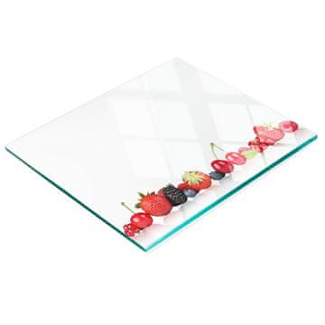 shumee Trpežna in elegantna steklena kuhinjska deska z vzorcem sadja v vrsti 60x52 cm