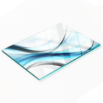 shumee Dekorativna steklena deska za rezanje in serviranje Abstraktni valovi 80x52 cm