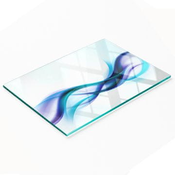 shumee Dekorativna steklena deska za rezanje in serviranje Abstraktni valovi 80x52 cm