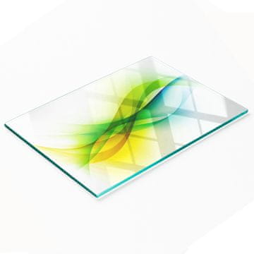 shumee Dekorativna steklena deska za rezanje in serviranje Abstraktni valovi 80x52 cm
