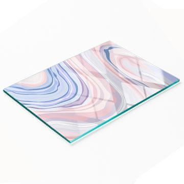shumee Dekorativna steklena deska za rezanje in serviranje Abstraktni valovi 80x52 cm