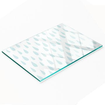 shumee Dekorativna steklena kuhinjska deska za rezanje in serviranje Droplet 80x52 cm