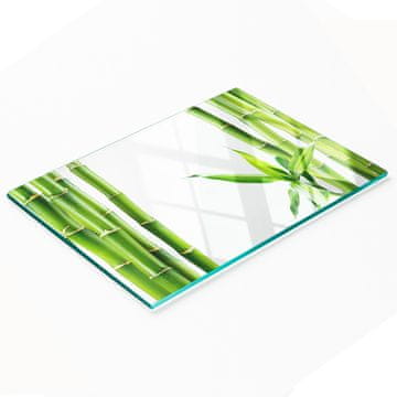shumee Kuhinjska večnamenska dekorativna tabla iz kaljenega stekla, bambusa, 80x52 cm