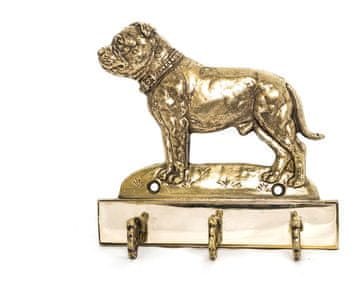 Artdog Ameriški staffordshire terier, Amstaff, Amstaf I - obešalnik za ključe s psom, medeninasto držalo za pasje dodatke, elegantna dekoracija za hodnik znamke Art-Dog