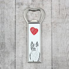 Artdog Ameriški staffordshire terier, Amstaff, Amstaf - odpirač za steklenice s psom, personaliziran odpirač za hladilnik, edinstveno darilo za moškega znamke Art-Dog
