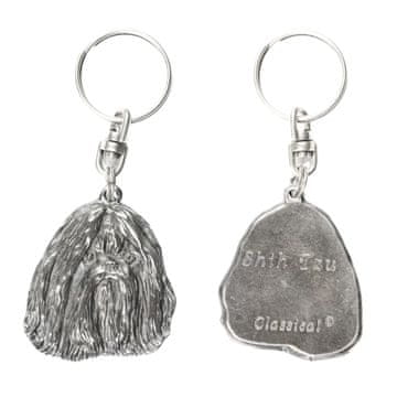 Artdog Shih Tzu, Shi tsu, Shi-Tzu, Szi-cu, Szitzu I - posrebren obesek za ključe v obliki psa v okrasni škatlici, okras za torbo, obesek za nahrbtnik znamke Art-Dog