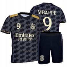 shumee Nogometni dres Mbappe Real 152 Črni navijaški komplet Majica s kratkimi rokavi Nogometni dres Mbappe Real 152 Črni navijaški komplet Majica s kratkimi rokavi