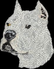 Artdog Ameriški pitbul terier, pitbul, ameriški pitbul terier, pitbul, apbt - našitek v obliki psa, vezeni našitek, edinstvena dekoracija nahrbtnika znamke Art-Dog