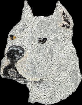 Artdog Ameriški pitbul terier, pitbul, ameriški pitbul terier, pitbul, apbt - našitek v obliki psa, vezeni našitek, edinstvena dekoracija nahrbtnika znamke Art-Dog