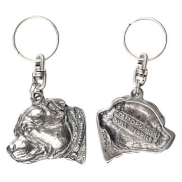 Artdog Staffordshire Bull Terrier, Staffik, Staffi III - posrebren obesek za ključe za psa v okrasni škatlici, okras za torbico, obesek za nahrbtnik znamke Art-Dog