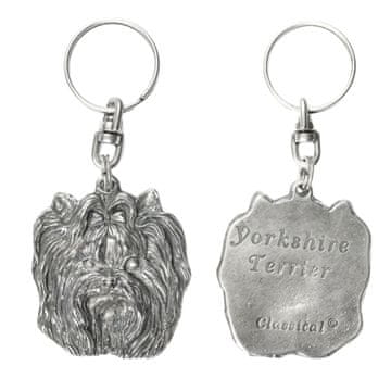 Artdog Jorkširski terier, York, York, Yorkie I - posrebren obesek za ključe za psa v okrasni škatlici, okras za torbo, obesek za nahrbtnik znamke Art-Dog