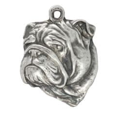 Artdog Angleški buldog, Bulldog I - posrebren obesek za ključe s pasjim motivom, okras za torbo, obesek za nahrbtnik znamke Art-Dog