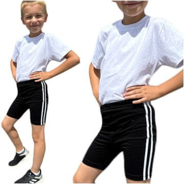 shumee Obleka za fanta za športno vzgojo, bela bluza, črne kratke hlače, PL Obleka za fanta za športno vzgojo, bela bluza, črne kratke hlače, PL