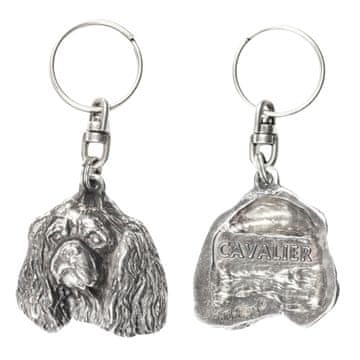 Artdog Cavalier King Charles španjel I - posrebren obesek za ključe za psa, okras za torbo, obesek za nahrbtnik znamke Art-Dog