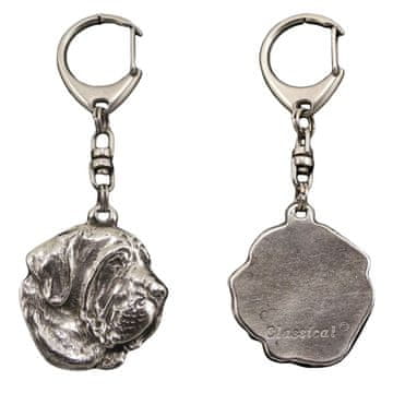 Artdog Fila Brasileiro, brazilski mastif - posrebren obesek za ključe za psa v darilni škatli, okras za torbo, obesek za nahrbtnik znamke Art-Dog