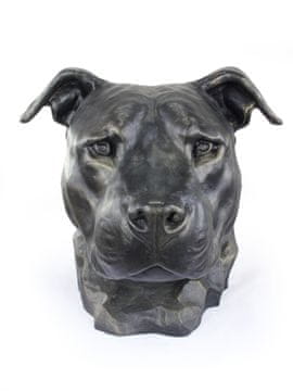 Ameriški staffordshire terier, Amstaff, Amstaf I - pasji doprsni kip, velika pasja glava za vrt, edinstvena dekoracija dnevne sobe
