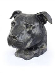 Ameriški staffordshire terier, Amstaff, Amstaf I - urna za pasji pepel, pasji doprsni kip, velika pasja glava za vrt, znamke