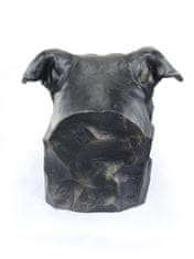 Ameriški staffordshire terier, Amstaff, Amstaf I - urna za pasji pepel, pasji doprsni kip, velika pasja glava za vrt, znamke
