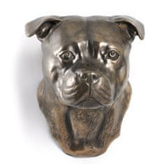 Artdog Ameriški staffordshire terier, Amstaff, Amstaf I - kipec psa, viseči doprsni kip, edinstvena dekoracija za ljubitelje psov znamke Art-Dog