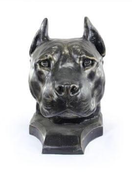 Ameriški staffordshire terier, Amstaff, Amstaf - pasji doprsni kip, velika pasja glava za vrt, edinstvena dekoracija dnevne sobe