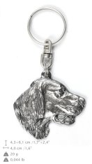 Artdog Angleški seter, Laverack - posrebren obesek za ključe za psa v okrasni škatlici, okras za torbo, obesek za nahrbtnik znamke Art-Dog