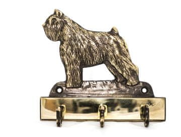 Artdog Bouvier des Flandres - obešalnik za ključe s psom, medeninasto držalo za pasje dodatke, elegantna dekoracija hodnika znamke Art-Dog