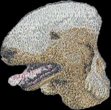 Artdog Bedlingtonski terier, Rothburyjski terier - našitek v obliki psa, vezeni našitek, edinstvena dekoracija nahrbtnika znamke Art-Dog