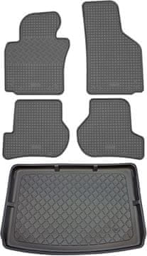 shumee Volkswagen Golf V 1K Plus Hatchback (5-vratni) od 01.2005-2009 komplet - gumijaste avtotesnine + zaščitna preproga za prtljažnik