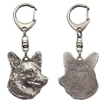 Artdog Kardigan valaški korgi - posrebren obesek za ključe za psa, okras za torbo, obesek za nahrbtnik znamke Art-Dog