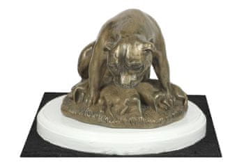 Artdog Staffordshire Bull Terrier, Staffik, Staffi II - kipec psa, figurica na belem podstavku, pokal za razstavo psov znamke Art-Dog