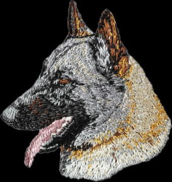 Artdog Belgijski ovčar, belgijski goveji pes - našitek v obliki psa, vezeni našitek, edinstvena dekoracija nahrbtnika znamke Art-Dog