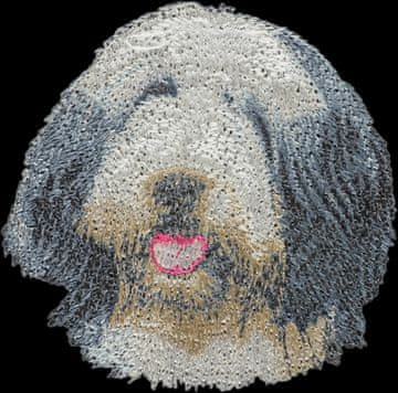 Artdog Bradati škotski ovčar, škotski ovčar - našitek v obliki psa, vezeni našitek, edinstvena dekoracija nahrbtnika znamke Art-Dog