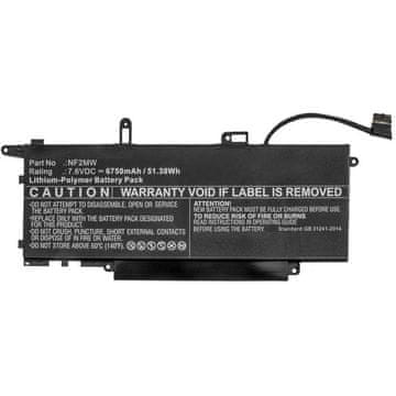 CoreParts Baterija za prenosnik CoreParts za Dell 51Wh Li-Po 7,6V 6750mAh črne barve za Latitude 7310 2-v-1, 7400 2-v-1, mbxde-BA0227