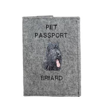 Artdog Francoski ovčar Briard, Berger de Brie - etui za pasji potni list, ovitek za dokumente, darilo za potovanje znamke Art-Dog