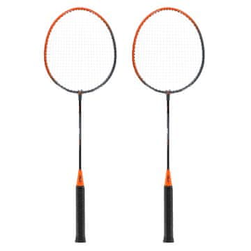 Northix Komplet za badminton, 2 jeklena loparja s pokrovom