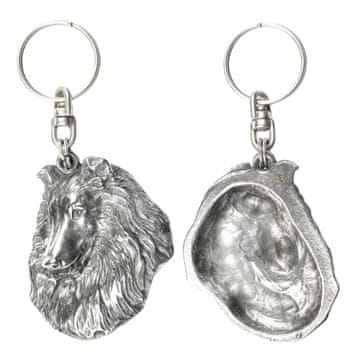 Artdog Rough Collie - posrebren obesek za ključe za psa v okrasni škatlici, okras za torbico, obesek za nahrbtnik znamke Art-Dog