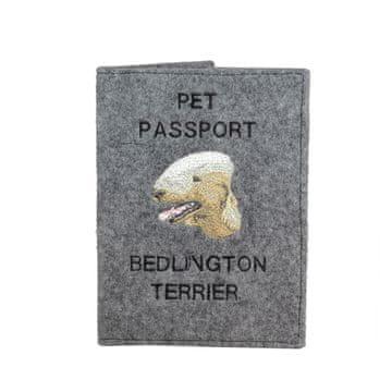 Artdog Bedlingtonski terier, Rothbury terier - etui za pasji potni list, ovitek za dokumente, darilo za potovanje znamke Art-Dog
