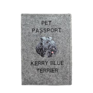 Artdog Kerry Blue terier, irski modri terier - etui za pasji potni list, ovitek za dokumente, darilo za potovanje znamke Art-Dog