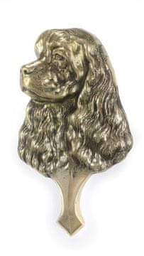 Artdog Ameriški koker španjel - trkalo na vrata s pasjo glavo, medeninasto trkalo na vrata, retro dekoracija vrat znamke Art-Dog
