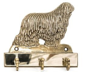 Artdog Komondor - obešalnik za ključe s psom, medeninasto držalo za pasje dodatke, elegantna dekoracija za hodnik znamke Art-Dog