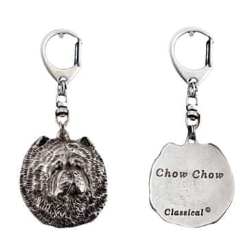 Artdog Chow Chow - posrebren obesek za ključe za psa, okras za torbo, obesek za nahrbtnik znamke Art-Dog