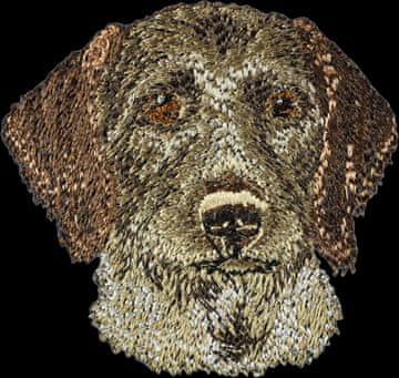 Artdog Nemški žimasti ptičar, Drahthaar - našitek v obliki psa, vezeni našitek, edinstvena dekoracija nahrbtnika znamke Art-Dog