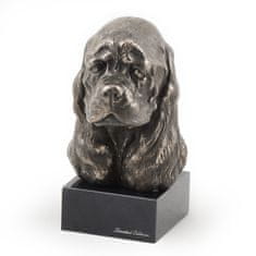 Artdog Ameriški koker španjel - pasja figurica, doprsni kip na kamnitem podstavku, skulptura, trofeja za razstavo psov, Art-Dog
