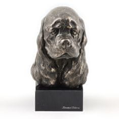 Artdog Ameriški koker španjel - pasja figurica, doprsni kip na kamnitem podstavku, skulptura, trofeja za razstavo psov, Art-Dog
