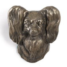 Artdog Papillon, kontinentalni španjel - kipec psa, viseči doprsni kip, edinstvena dekoracija za ljubitelje psov znamke Art-Dog
