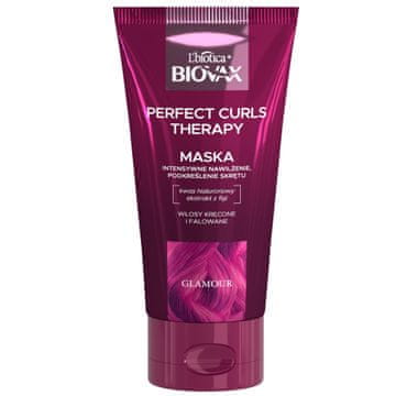 shumee L'biotica biovax Glamour intenzivno vlažilna maska za kodre Perfect Curls Therapy - za kodraste in valovite lase 150 ml