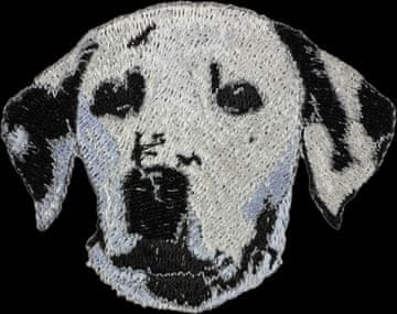 Artdog Dalmatinec, dalmatinski ptičar - našitek v obliki psa, vezeni našitek, edinstvena dekoracija nahrbtnika znamke Art-Dog