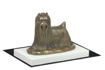 Artdog Jorkširski terier, York, York, Yorkie - kipec psa, figurica na belem podstavku, pokal za razstavo psov znamke Art-Dog