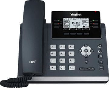 YEALINK Yealink T42U IP telefon (brez napajanja) SIP-T42U, IP telefon, siv, žičen, namizni/stenski, 100 vnosov, LCD, SIP-T42U
