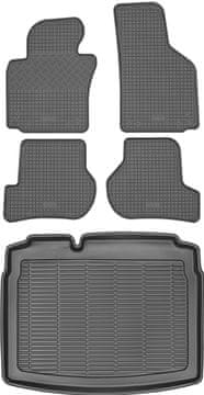 shumee Volkswagen Golf VI Hatchback od letnikov 2008-2012 komplet - gumijaste avtotesnine + zaščitna preproga za prtljažnik